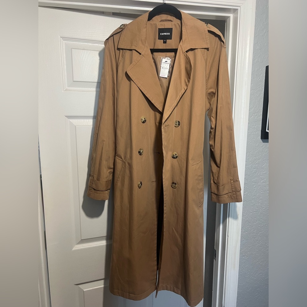 Express Khaki Women’s Trench Coat NWT - Picture 3 of 4